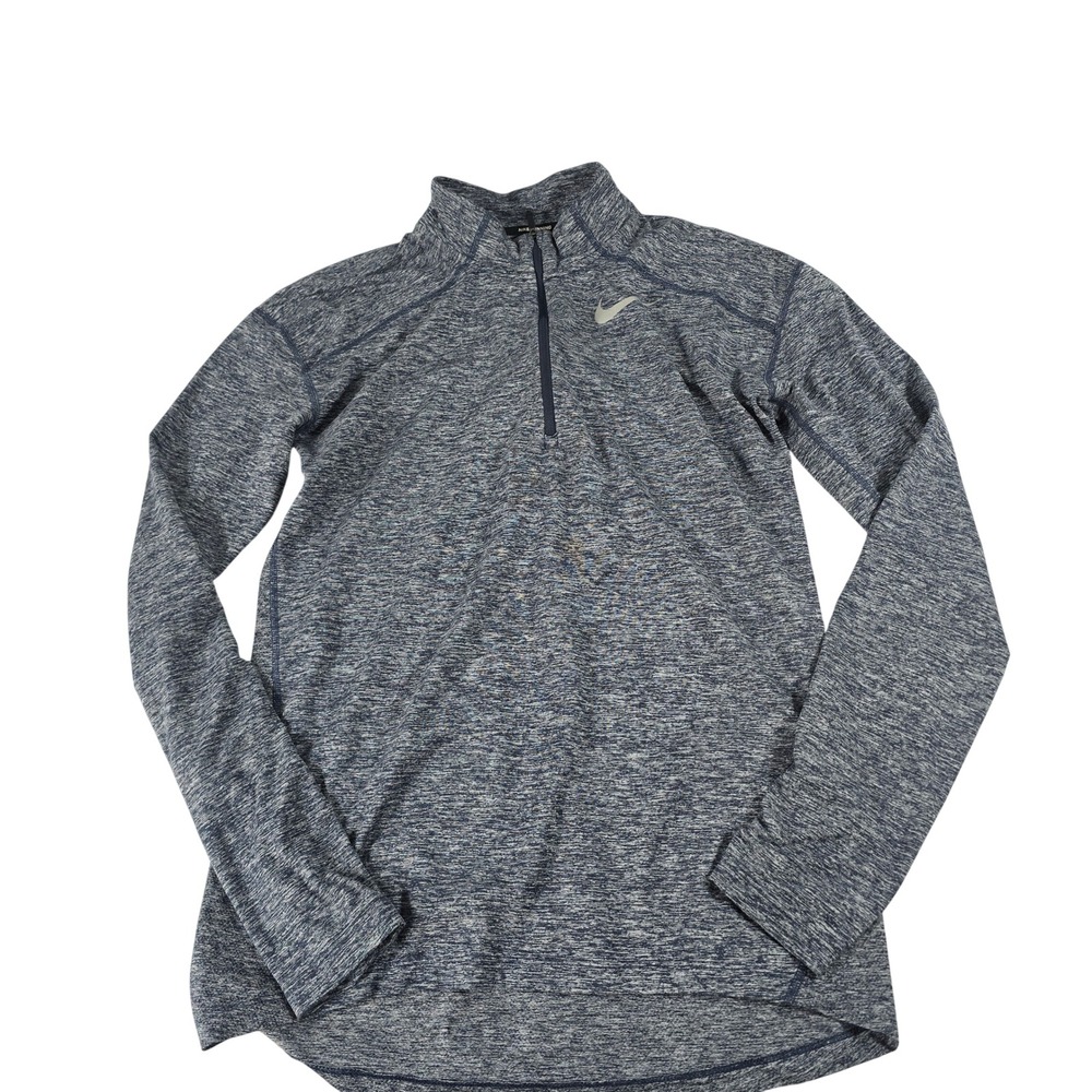 Nike Running Mens Dri-FIT 1/4 Zip Pullover Blue Heather AQ7903-471 Small